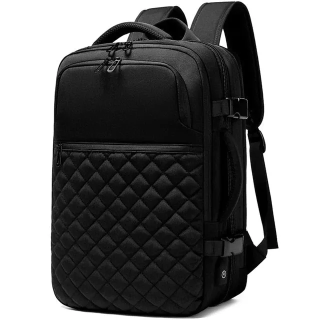 Men's Backpack Multi-layer 15.6 inch Laptop Bag USB Charging Port
