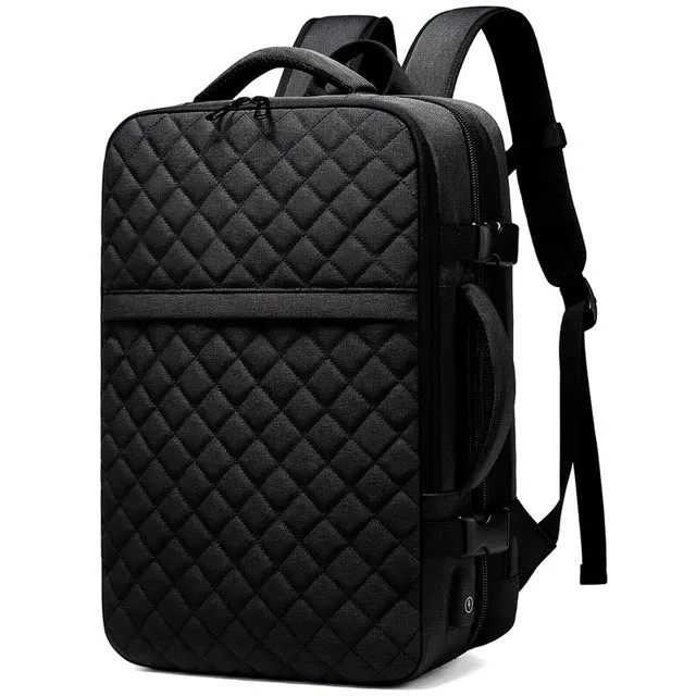 Men's Backpack Multi-layer 15.6 inch Laptop Bag USB Charging Port
