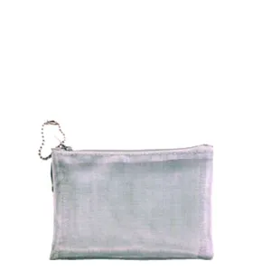 Mesh Silver Wire Travel Cosmetic Bag  3.5 X 5" Walker