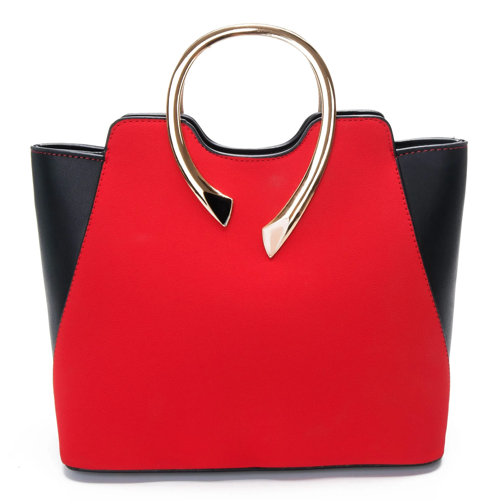 Metal Handle Handbag
