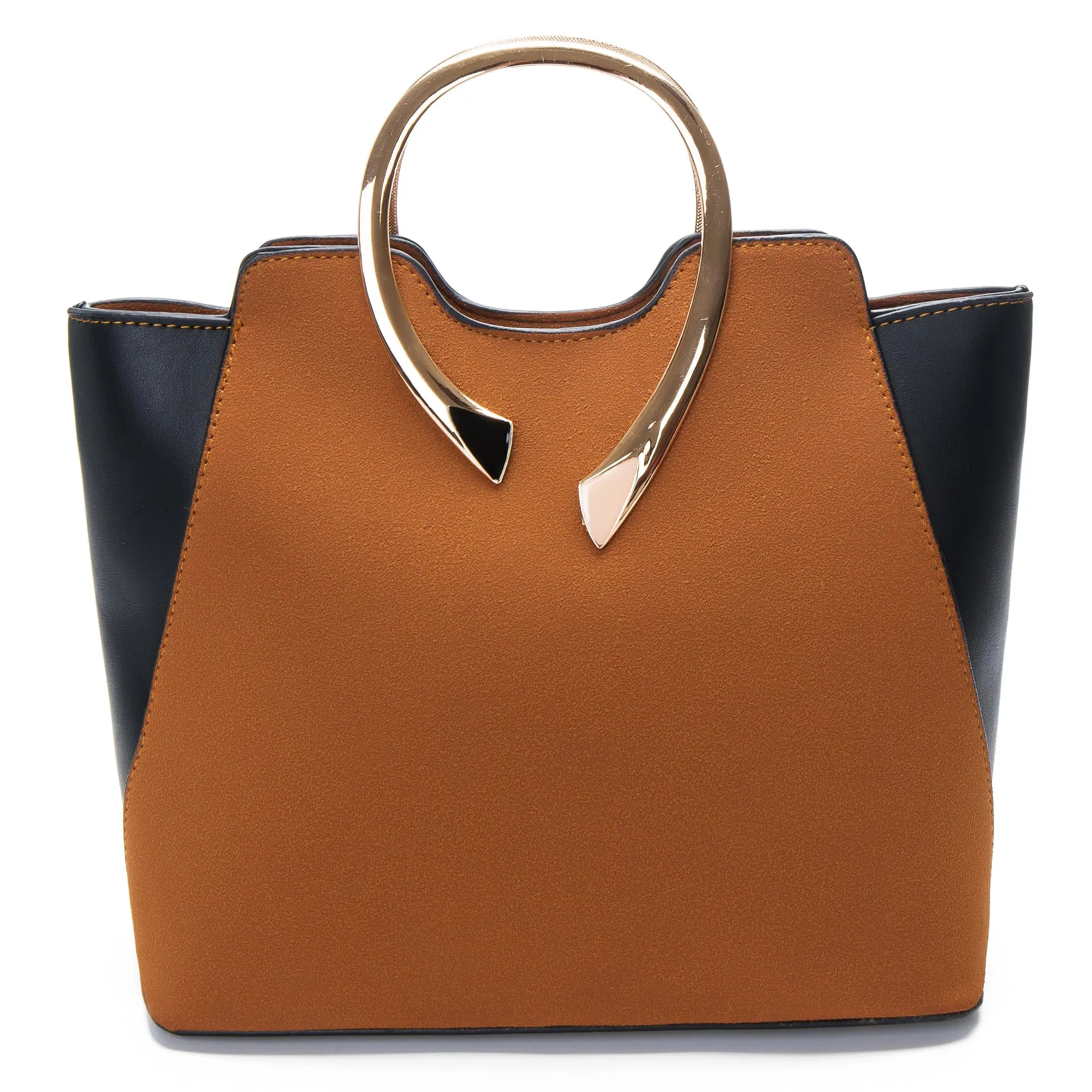 Metal Handle Handbag