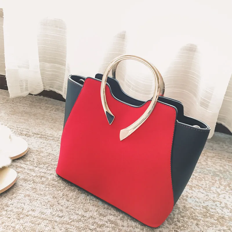 Metal Handle Handbag