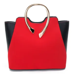 Metal Handle Handbag