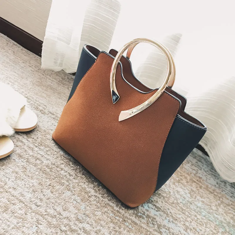 Metal Handle Handbag