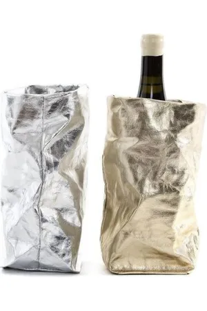 METALLIC WINE BAG