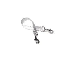 Mini Strap in Silver Metallic Leather