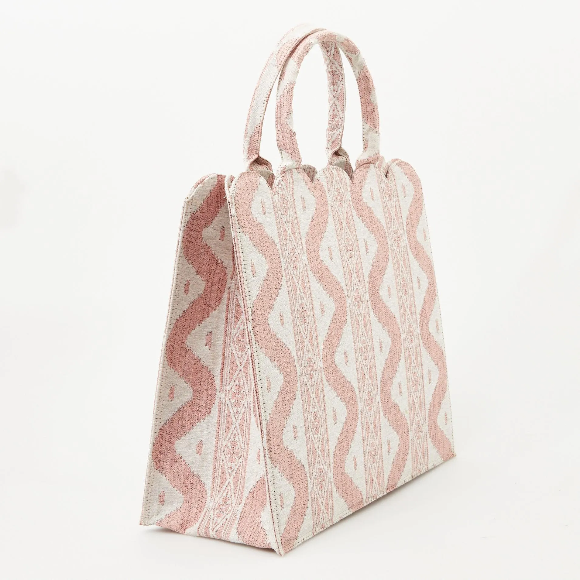 Mrs. Alice Tote Bag (Pink Ikat)