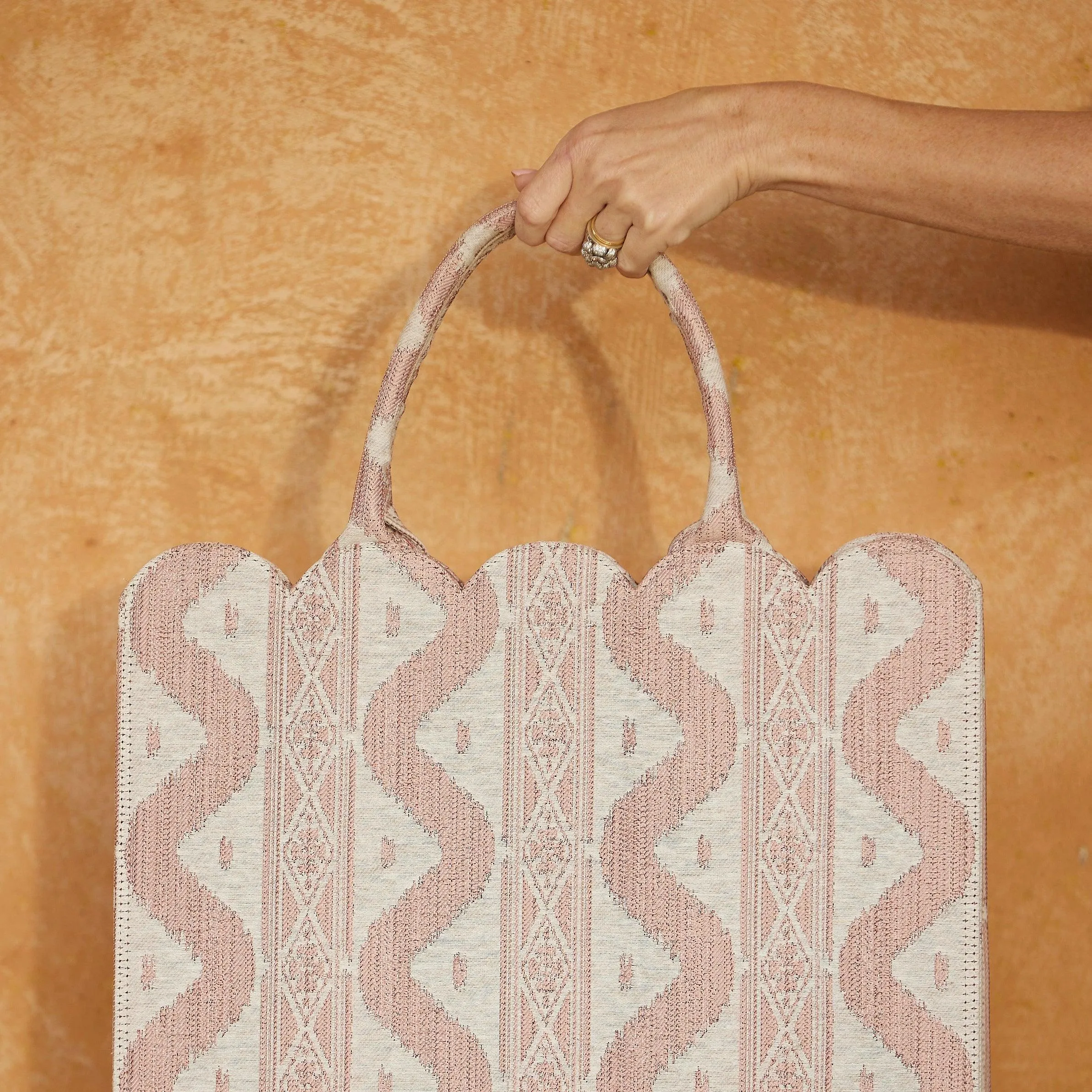Mrs. Alice Tote Bag (Pink Ikat)