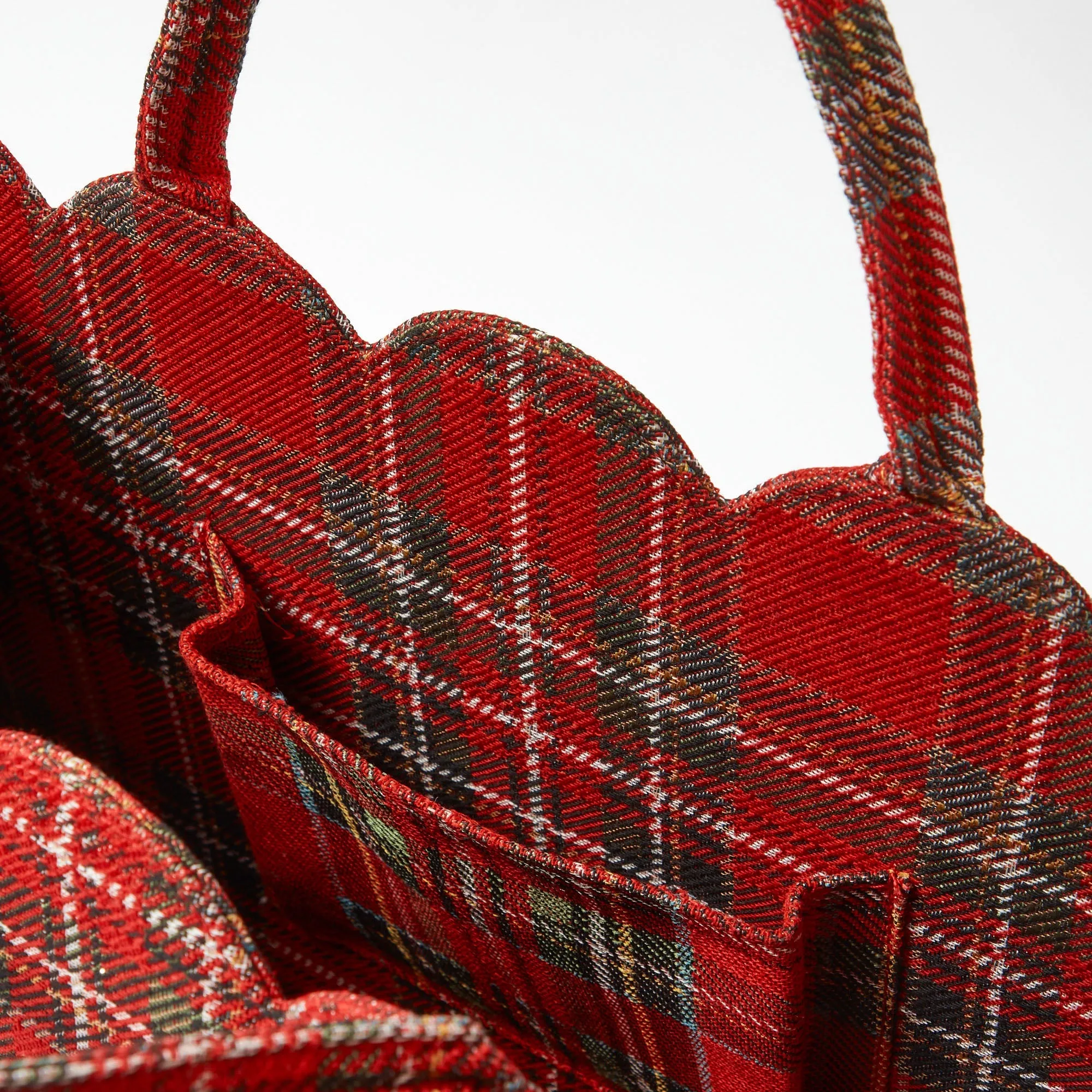 Mrs. Alice Tote Bag (Red Tartan)