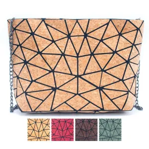 Natural Cork Geometric Chain Crossbody cork Bag  BAG-2027