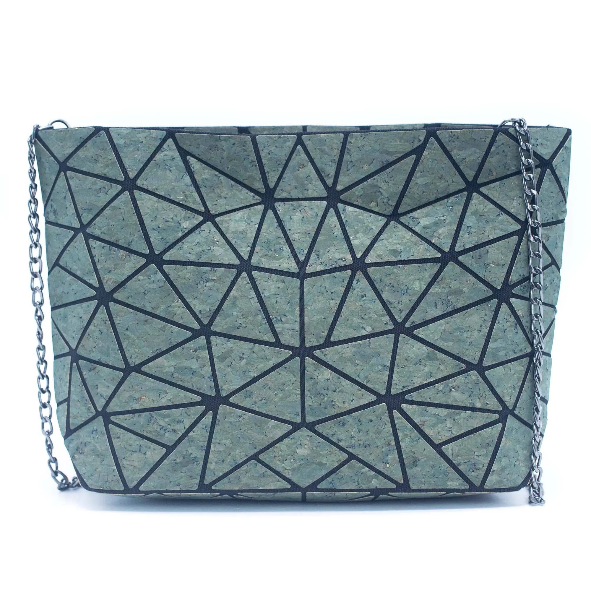 Natural Cork Geometric Chain Crossbody cork Bag  BAG-2027