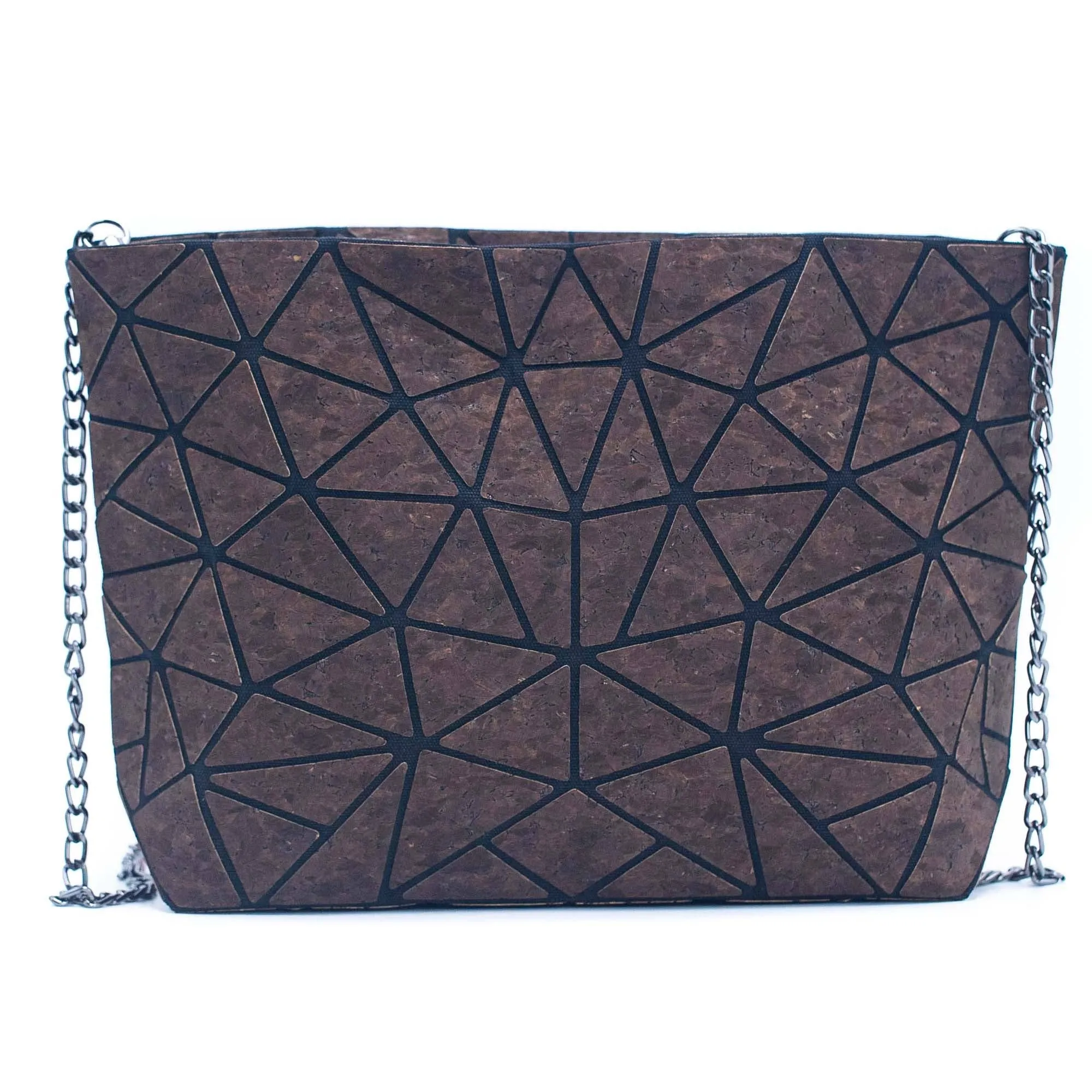 Natural Cork Geometric Chain Crossbody cork Bag  BAG-2027