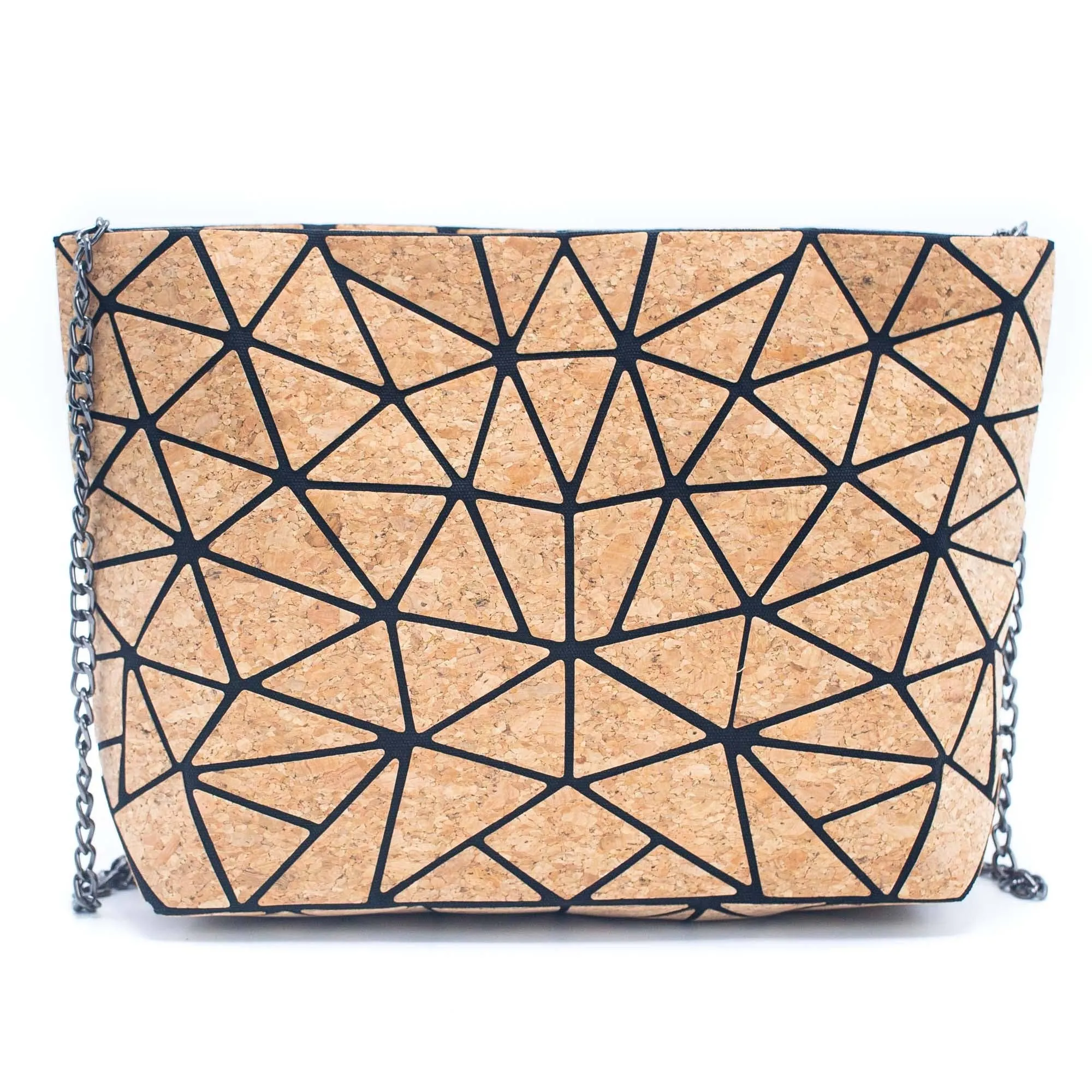Natural Cork Geometric Chain Crossbody cork Bag  BAG-2027
