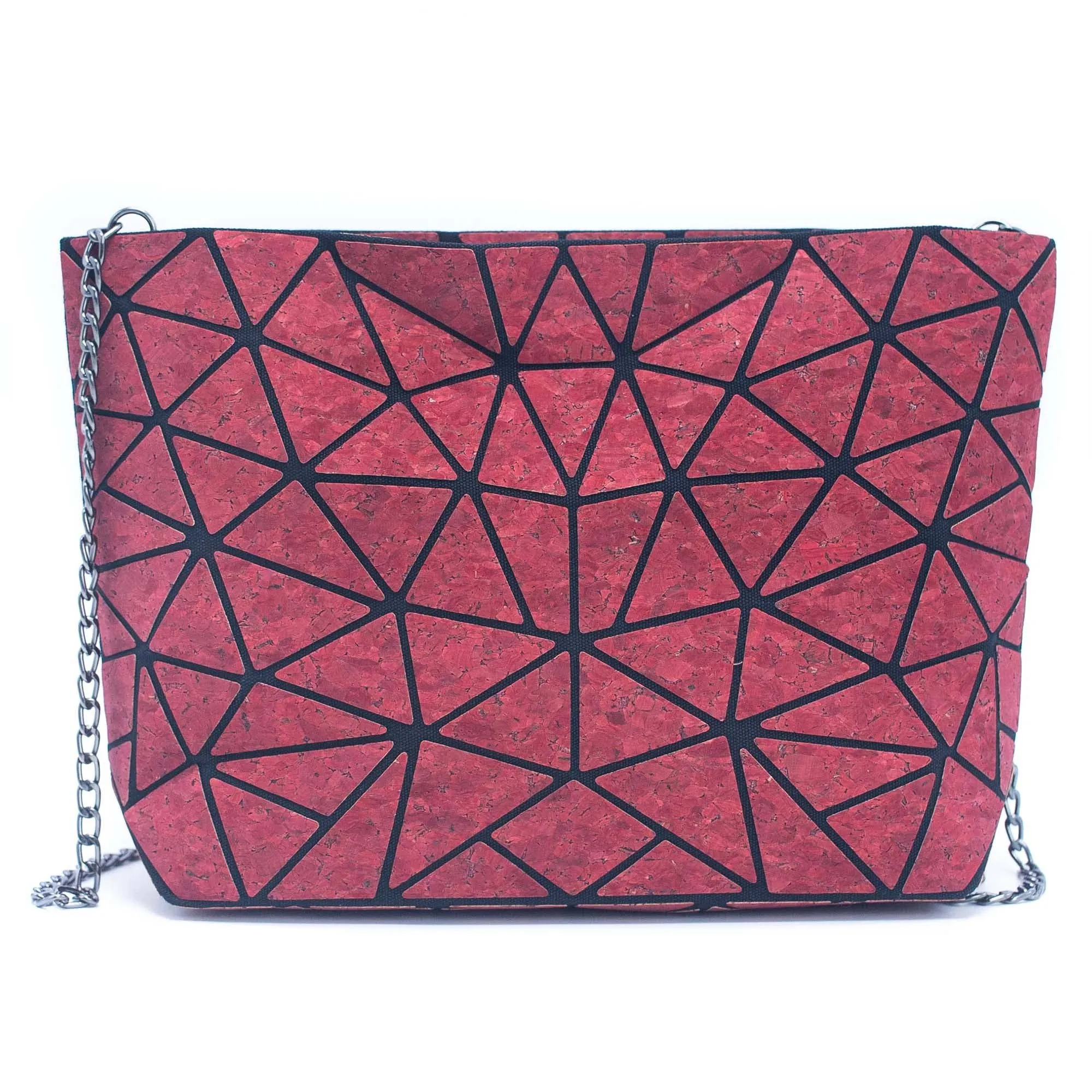 Natural Cork Geometric Chain Crossbody cork Bag  BAG-2027