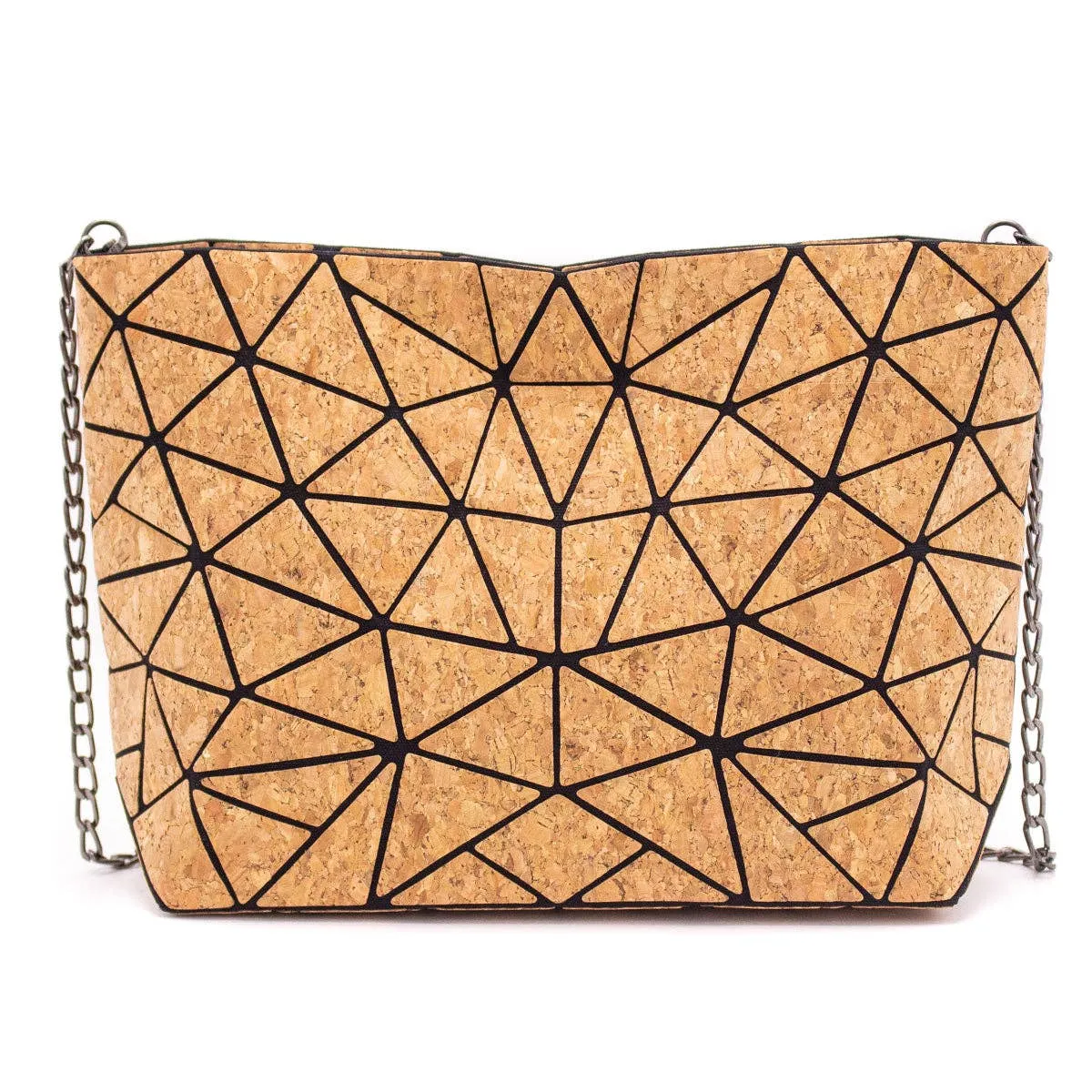 Natural Cork Geometric Chain Crossbody cork Bag  BAG-2027