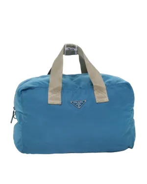 Nylon Boston Bag with Handles and Spacious Interior