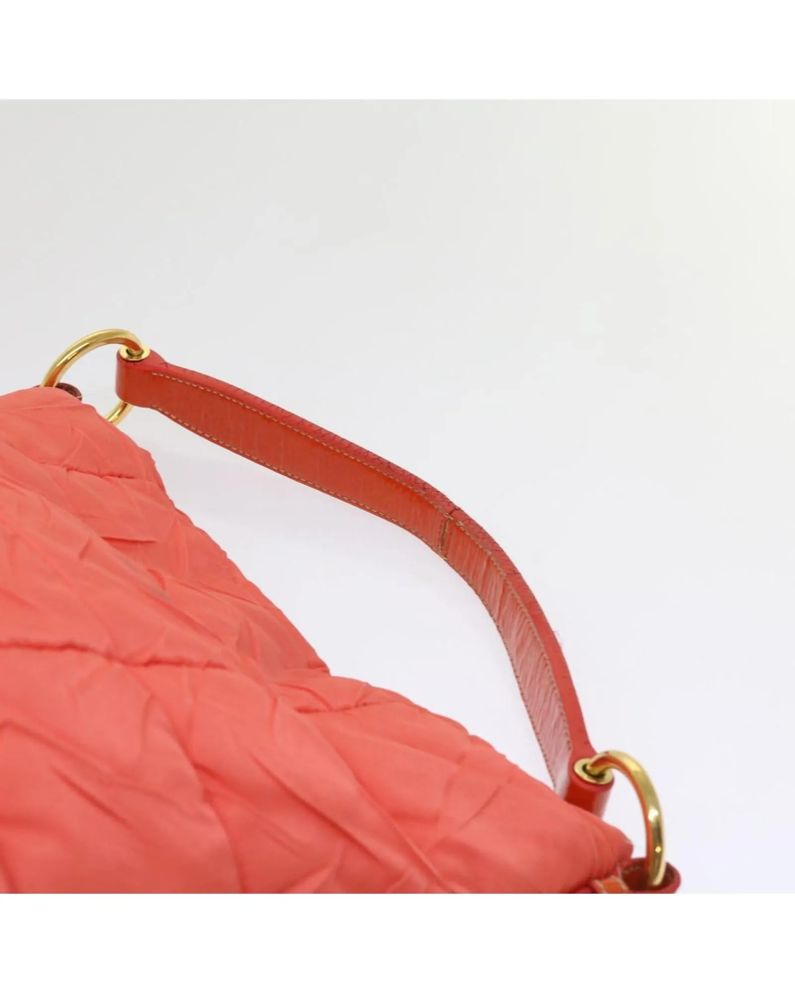 Orange Nylon Hand Bag with Accessories - Made in Italy