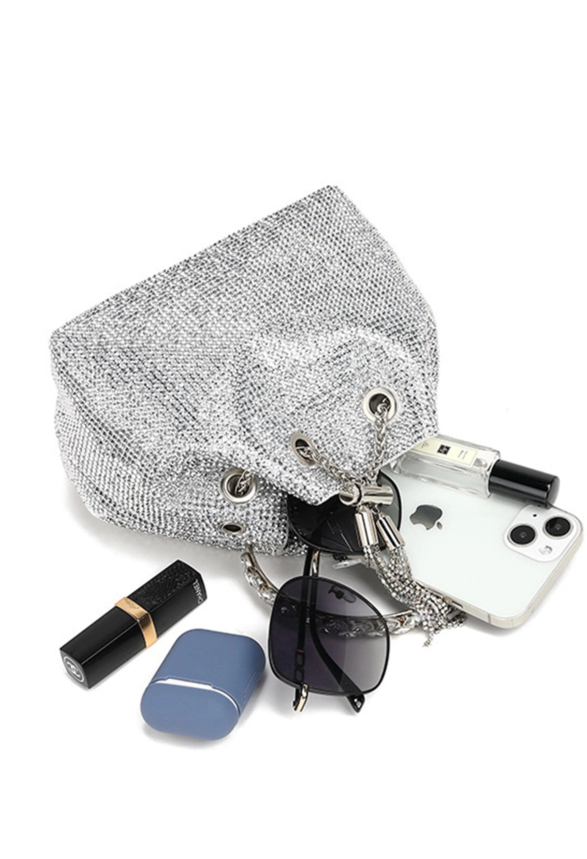 Pankh Crystal Rhinestone Shoulde Handbags Bags