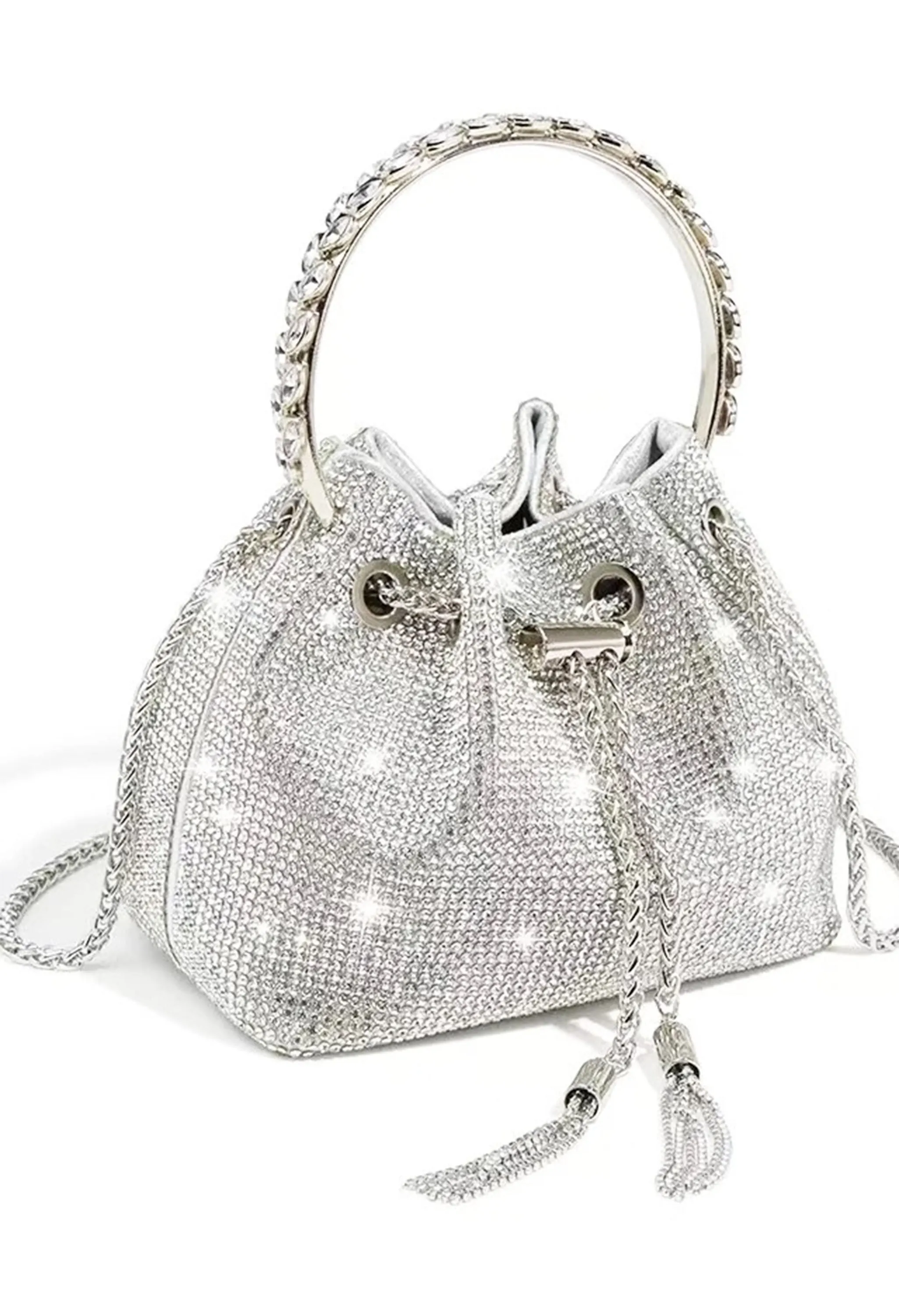 Pankh Crystal Rhinestone Shoulde Handbags Bags
