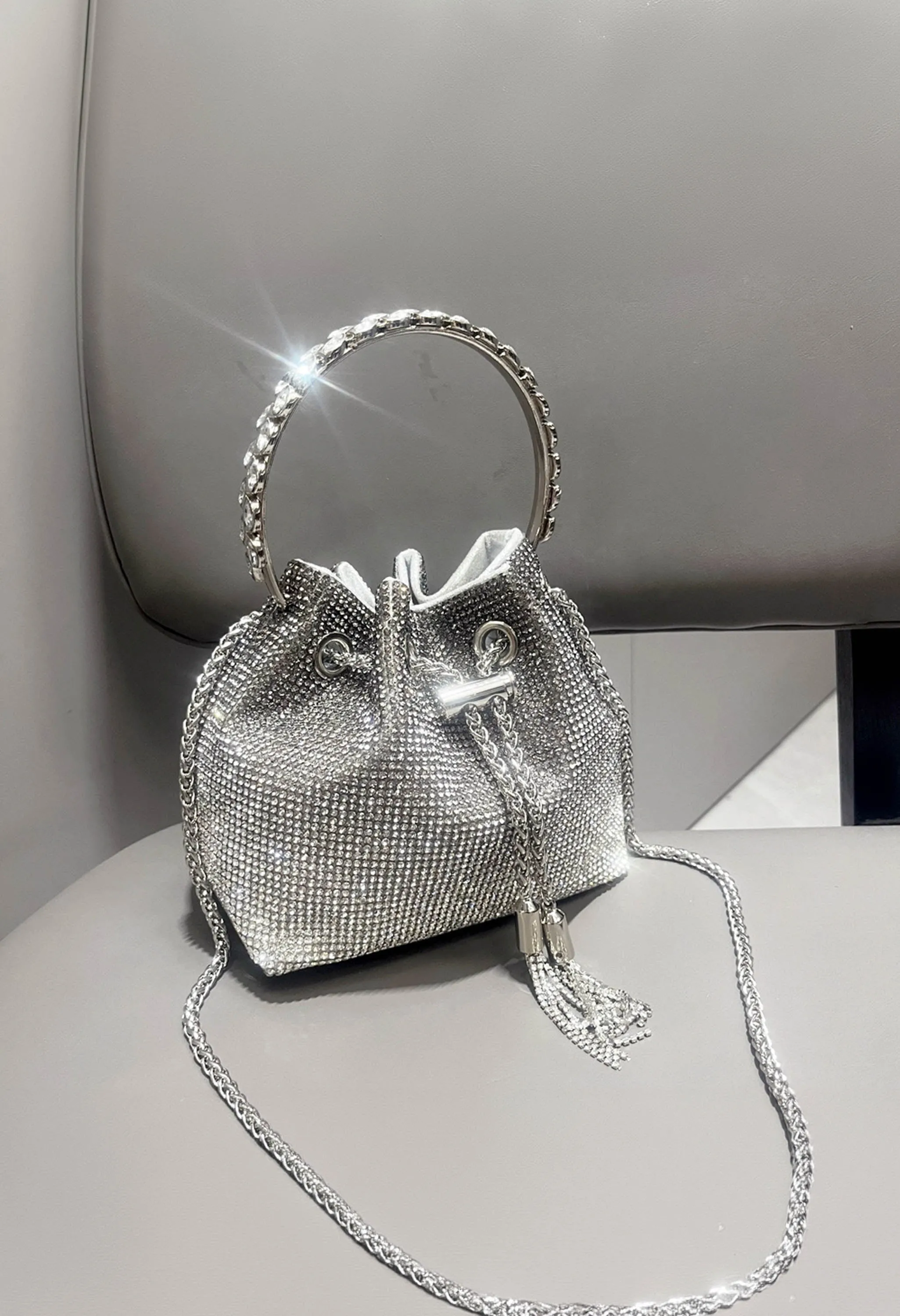 Pankh Crystal Rhinestone Shoulde Handbags Bags