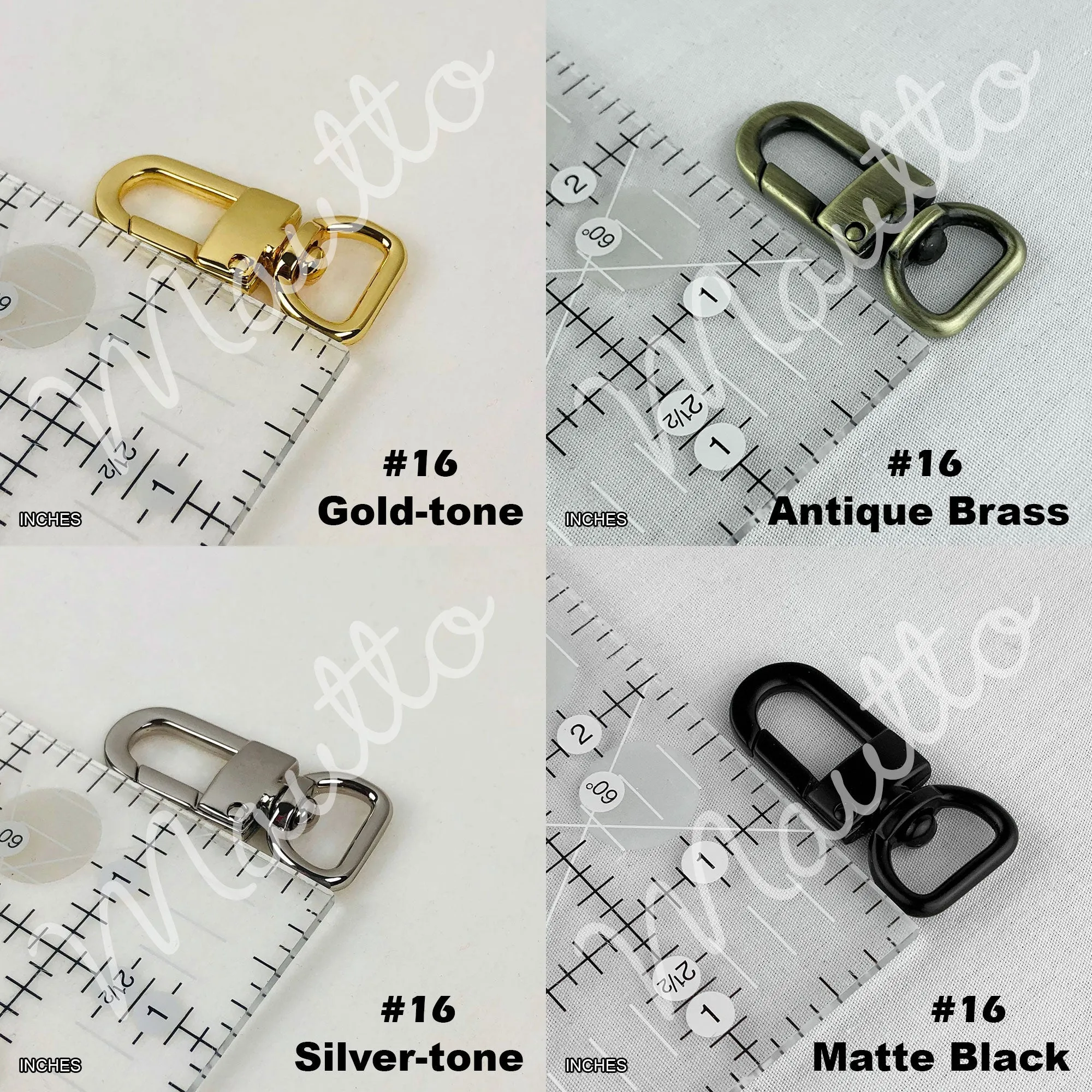 Patent Faux Leather Wrist Strap - 1/2 inch (13mm) Wide - Clip Style #16 & 4 Finishes Available