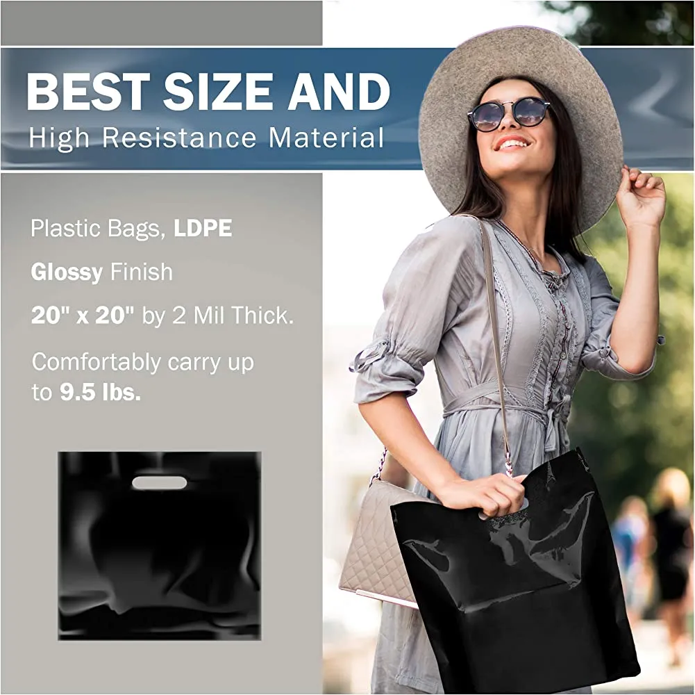 Plastic Boutique Bags 250 150x400mm 50microns 100pack