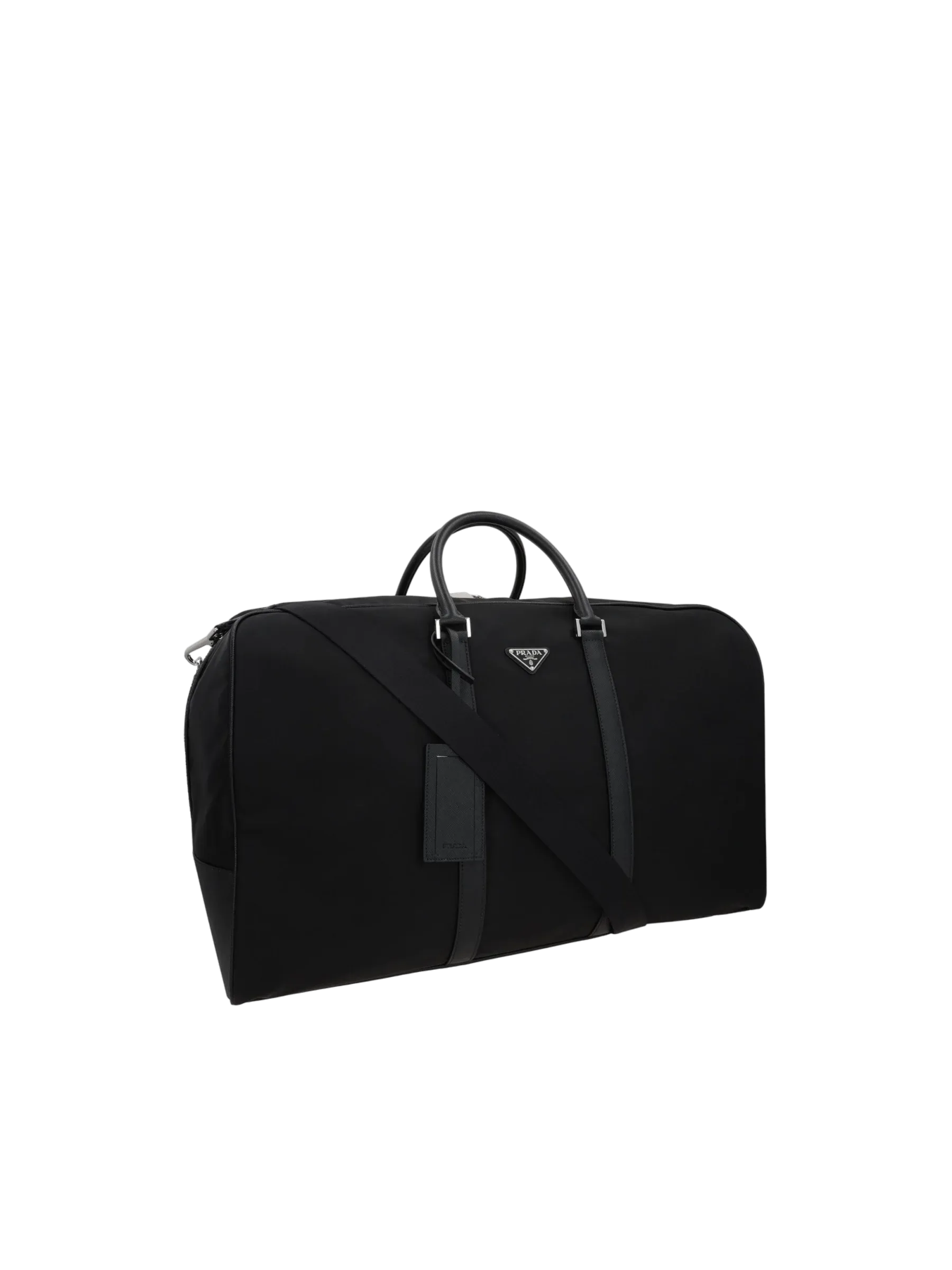 Re-Nylon Saffiano Leather Weekend Bag