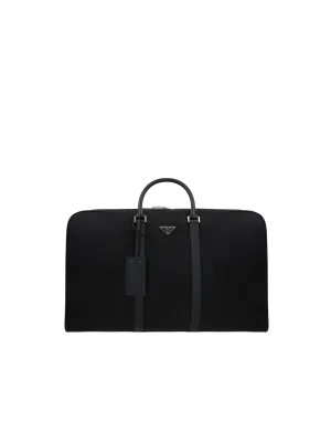 Re-Nylon Saffiano Leather Weekend Bag