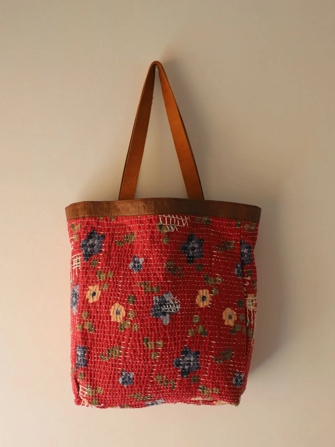 Reversible Quilted Square Tote Bag