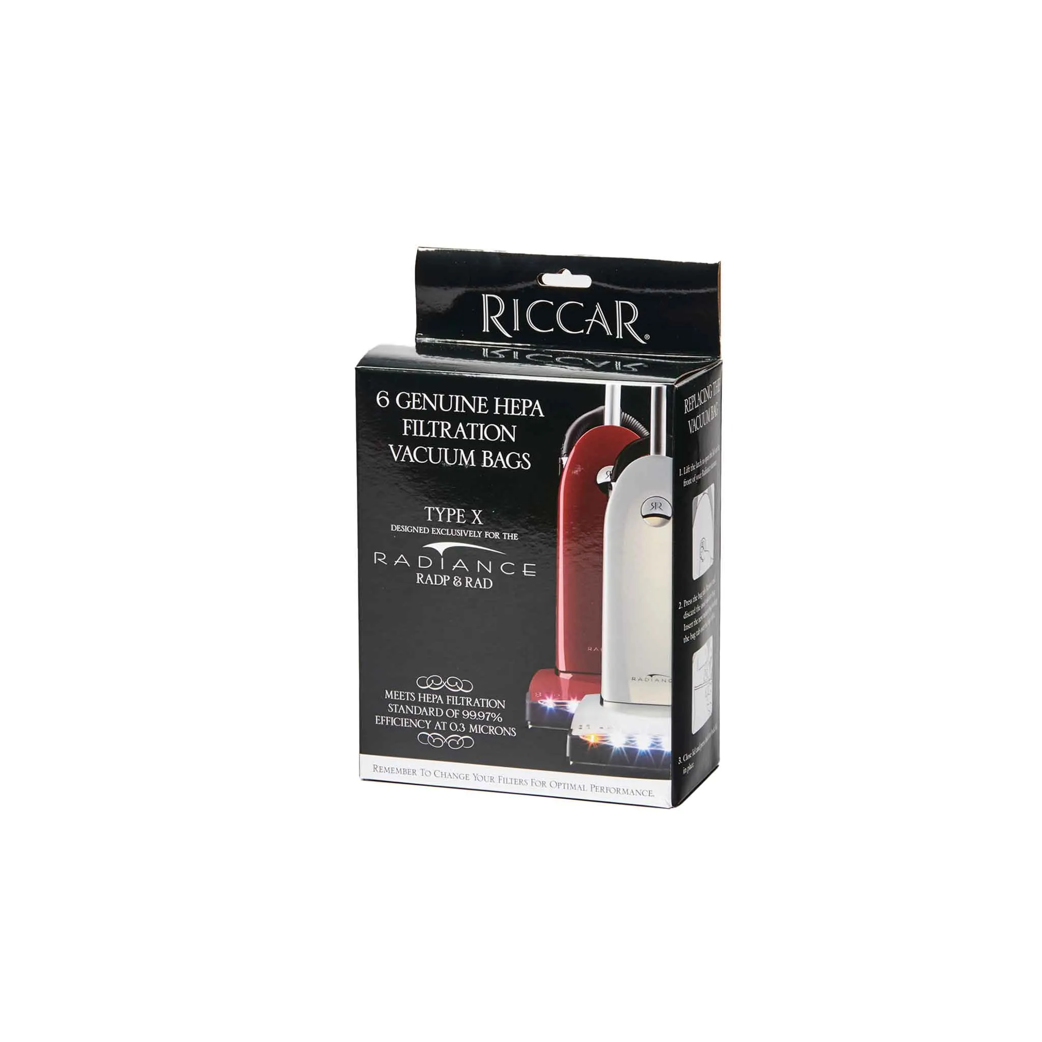 Riccar Radiance HEPA Media Bags (6 Pack) - RXH-6