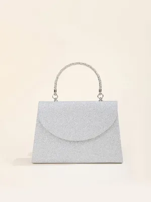 Silver Glitz Evening Clutch Bag