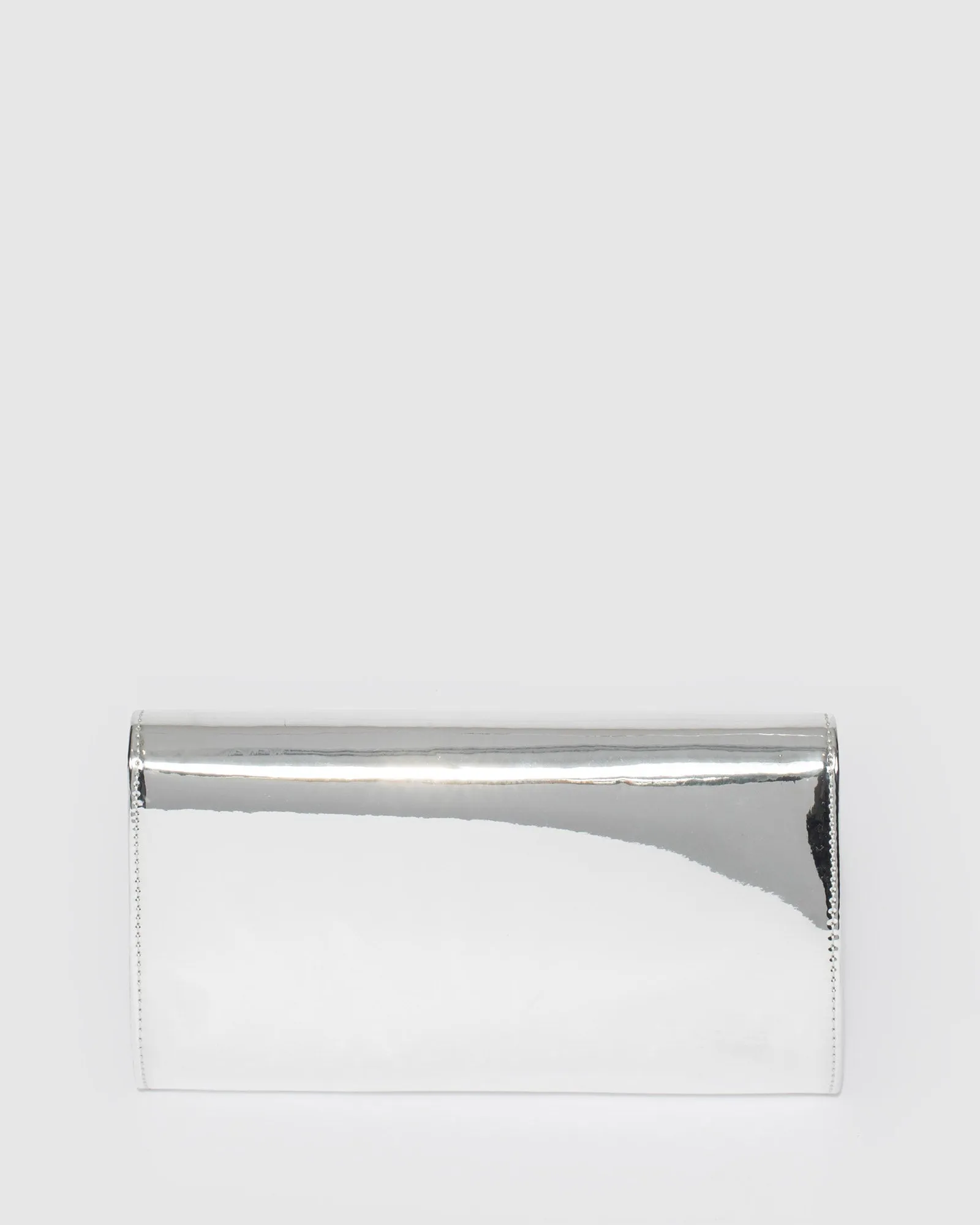 Silver Kelly Whip Stitch Clutch Bag