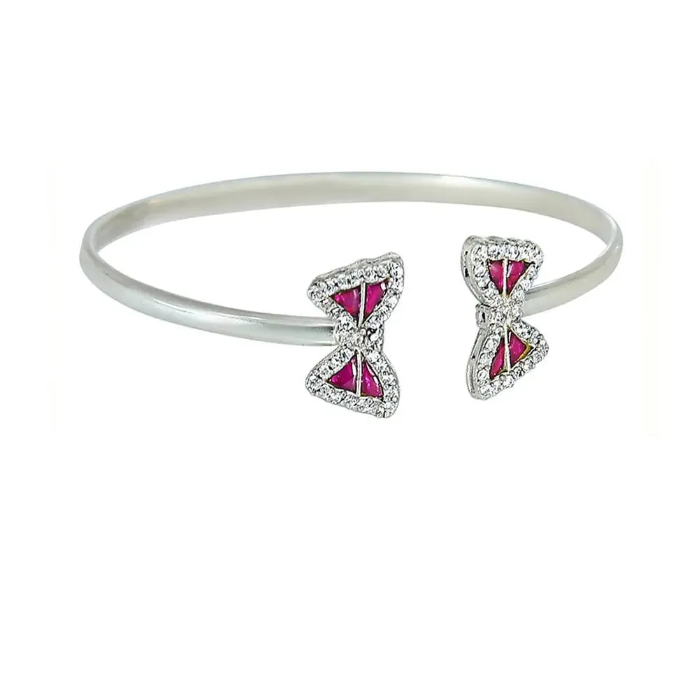 Silver Oxidised butterfly cuff