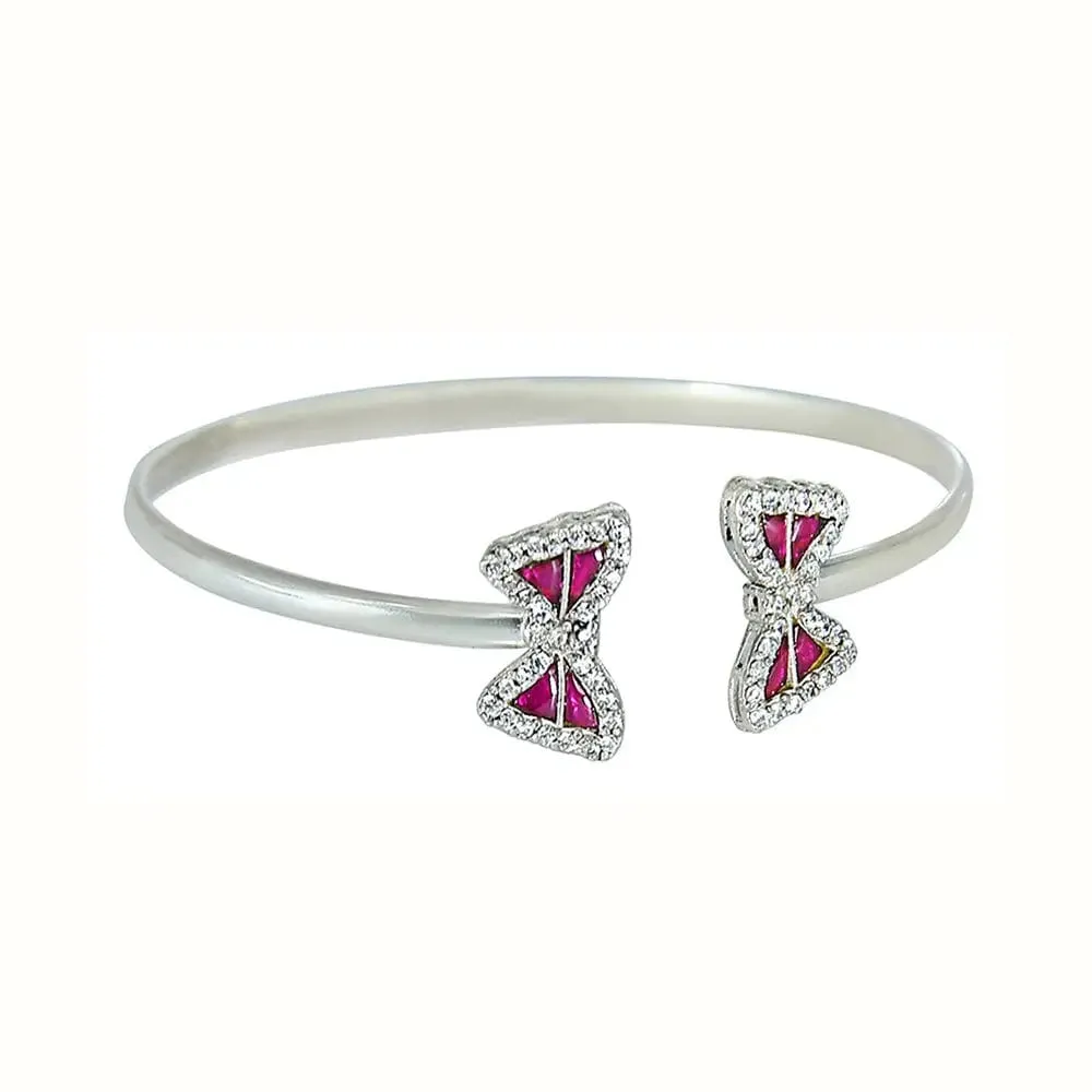 Silver Oxidised butterfly cuff