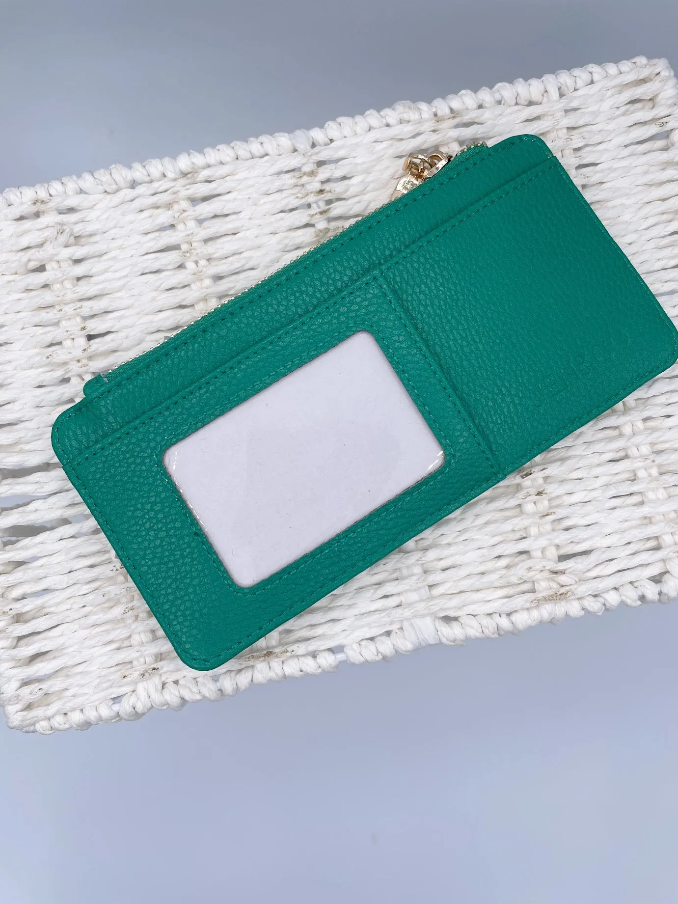 Slim Card Holder Wallet in Kelly Green
