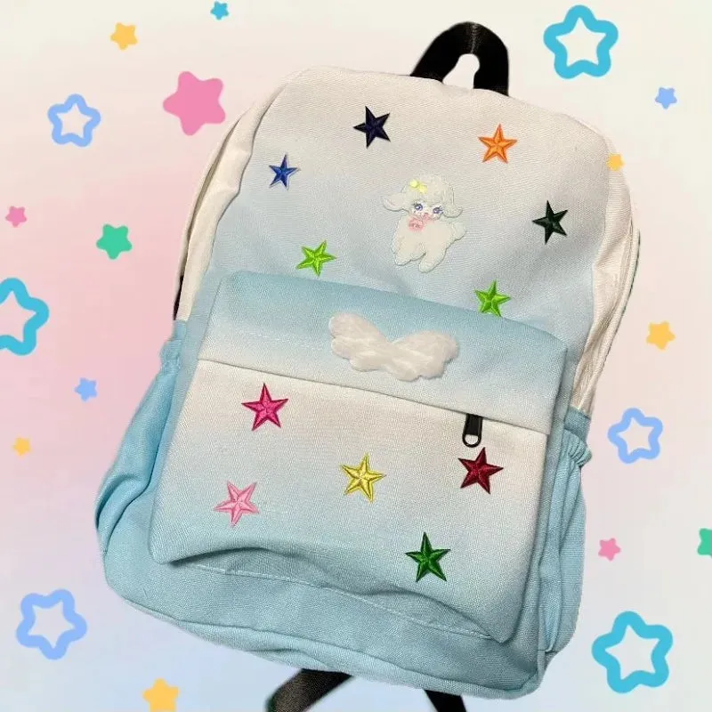 Sohiwoo Japanese Women Backpack Fashion Waterproof Embroidery Y2k Backpacks for Teenage Girls Female School Shoulder Bag Bagpack 49A536