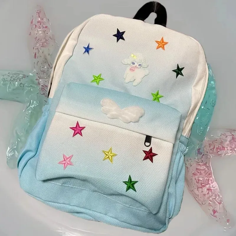 Sohiwoo Japanese Women Backpack Fashion Waterproof Embroidery Y2k Backpacks for Teenage Girls Female School Shoulder Bag Bagpack 49A536