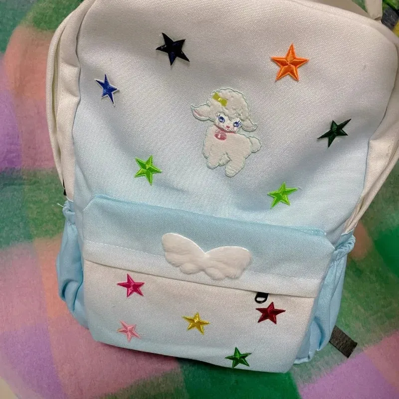 Sohiwoo Japanese Women Backpack Fashion Waterproof Embroidery Y2k Backpacks for Teenage Girls Female School Shoulder Bag Bagpack 49A536