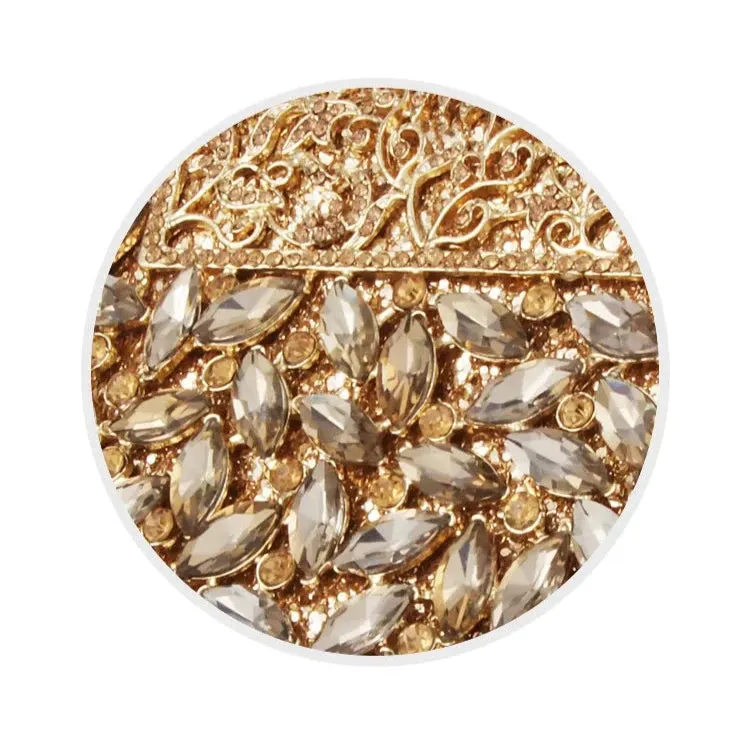Square Diamond Banquet Crystal Evening Clutch Bag