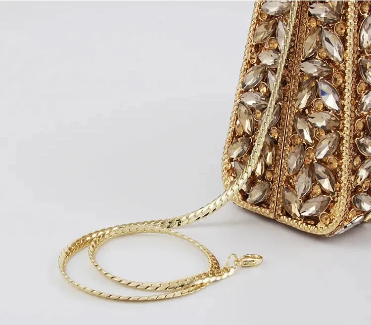 Square Diamond Banquet Crystal Evening Clutch Bag