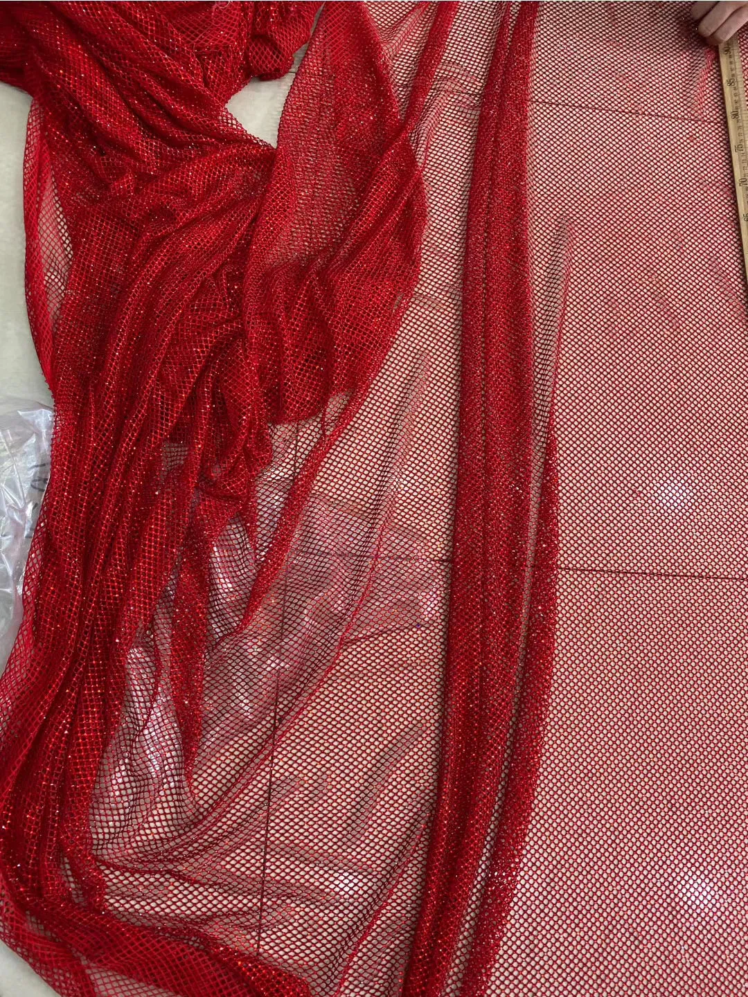 Stretch crystals rhinestones  sparkling blingbling net fabric for decoration, DIY fabrics accessories