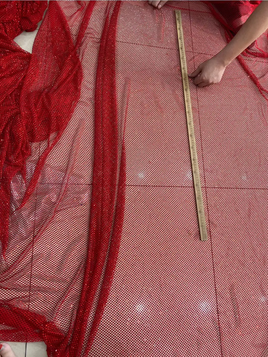 Stretch crystals rhinestones  sparkling blingbling net fabric for decoration, DIY fabrics accessories