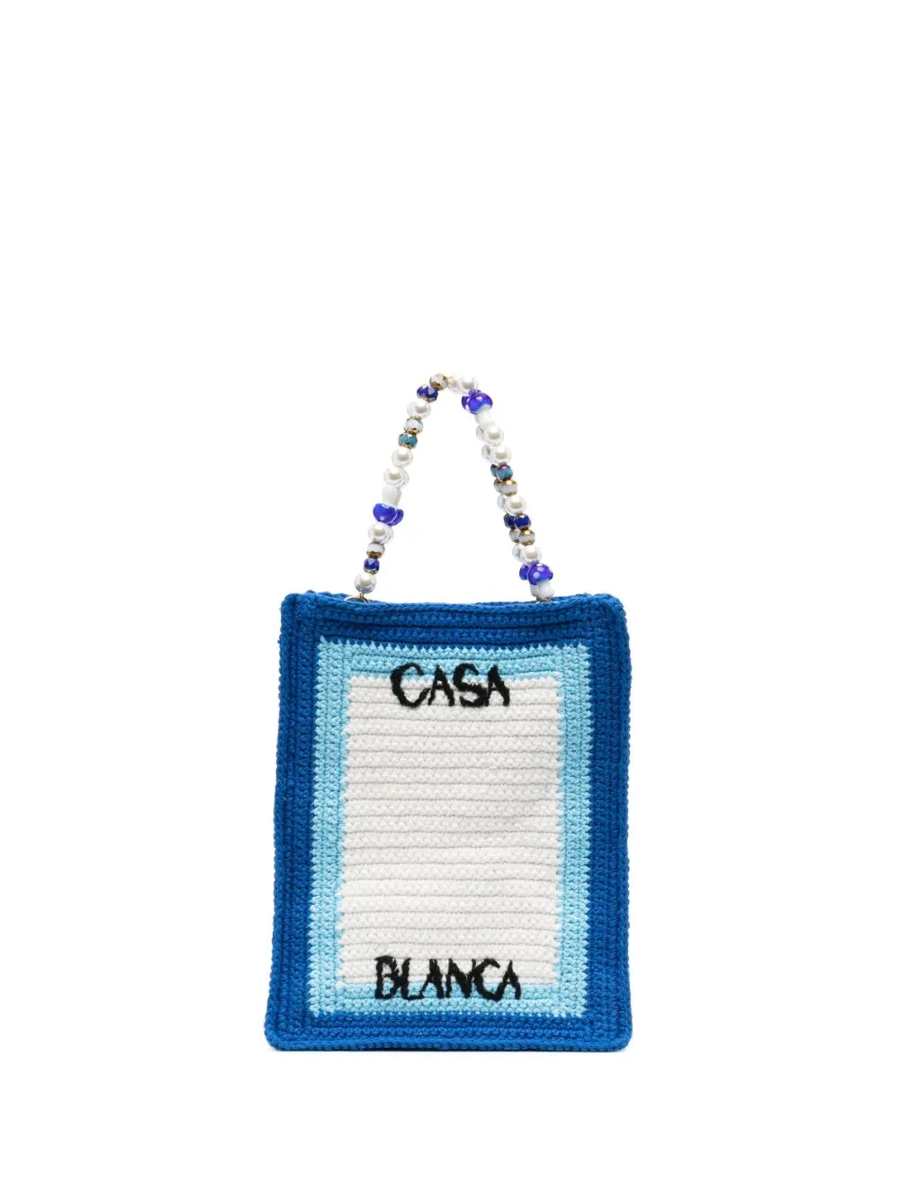 Tennis Club crochet-knit tote bag