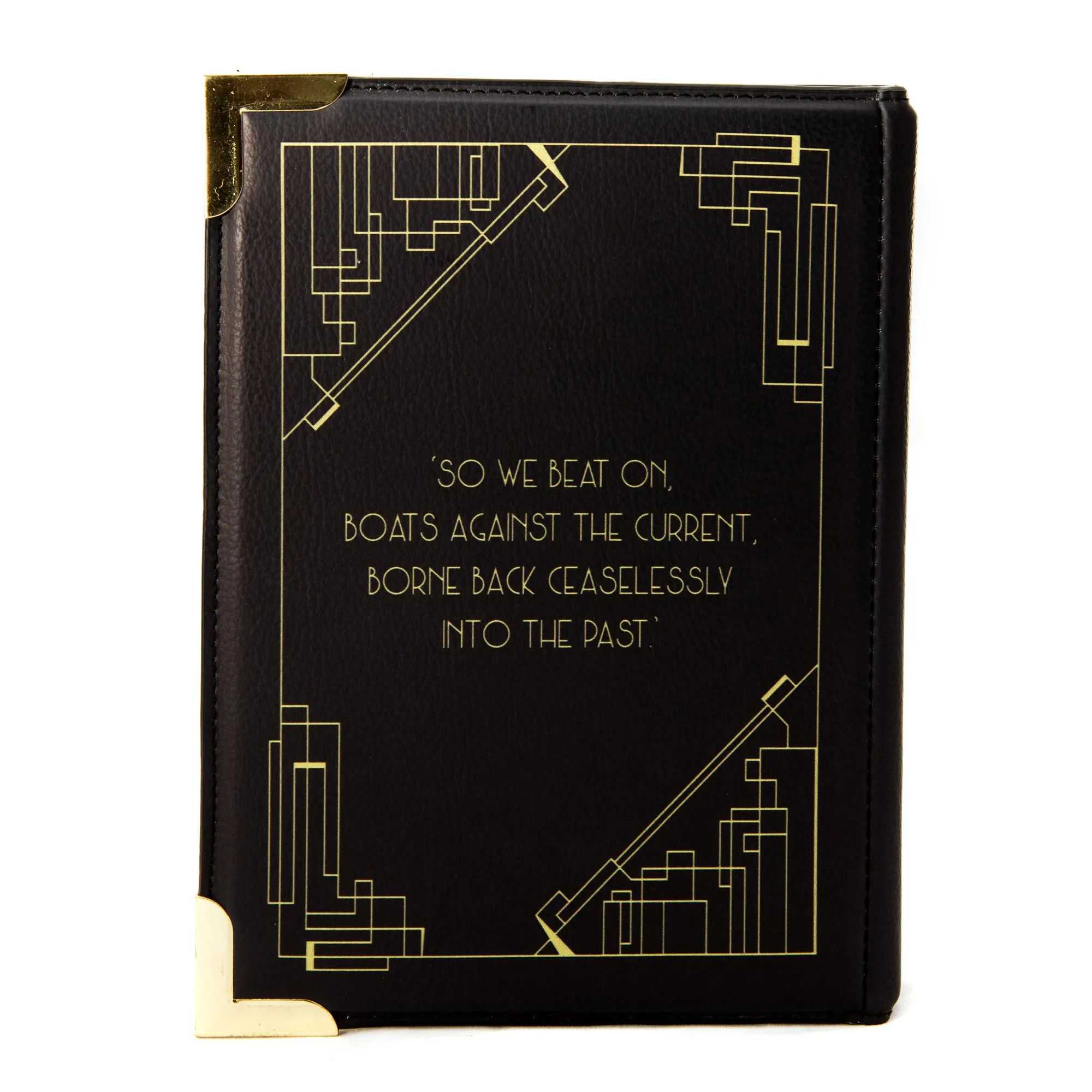 The Great Gatsby Art Deco Black Book Handbag Crossbody Purse