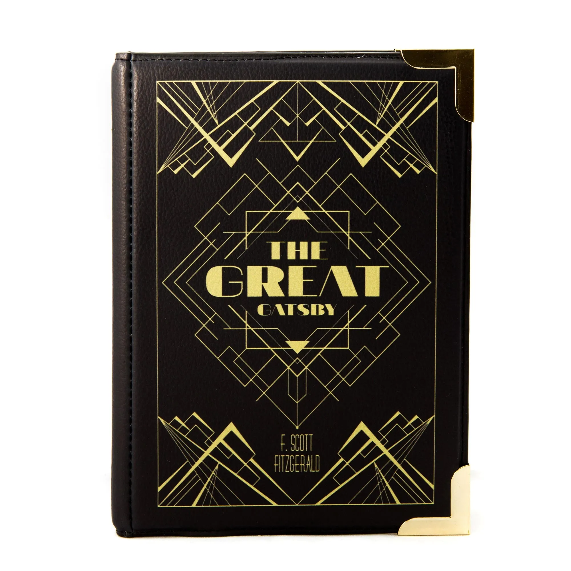 The Great Gatsby Art Deco Black Book Handbag Crossbody Purse