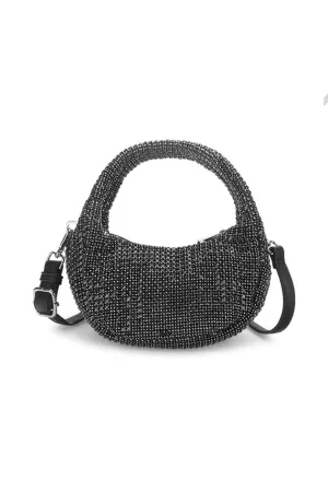 THE MINI MONA PARTY HANDBAG - SPARKLY BLACK