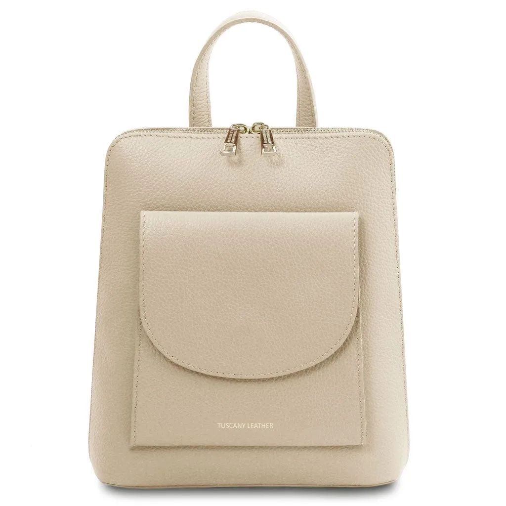 TL Bag - Small Convertible Leather Backpack For Women | TL142092