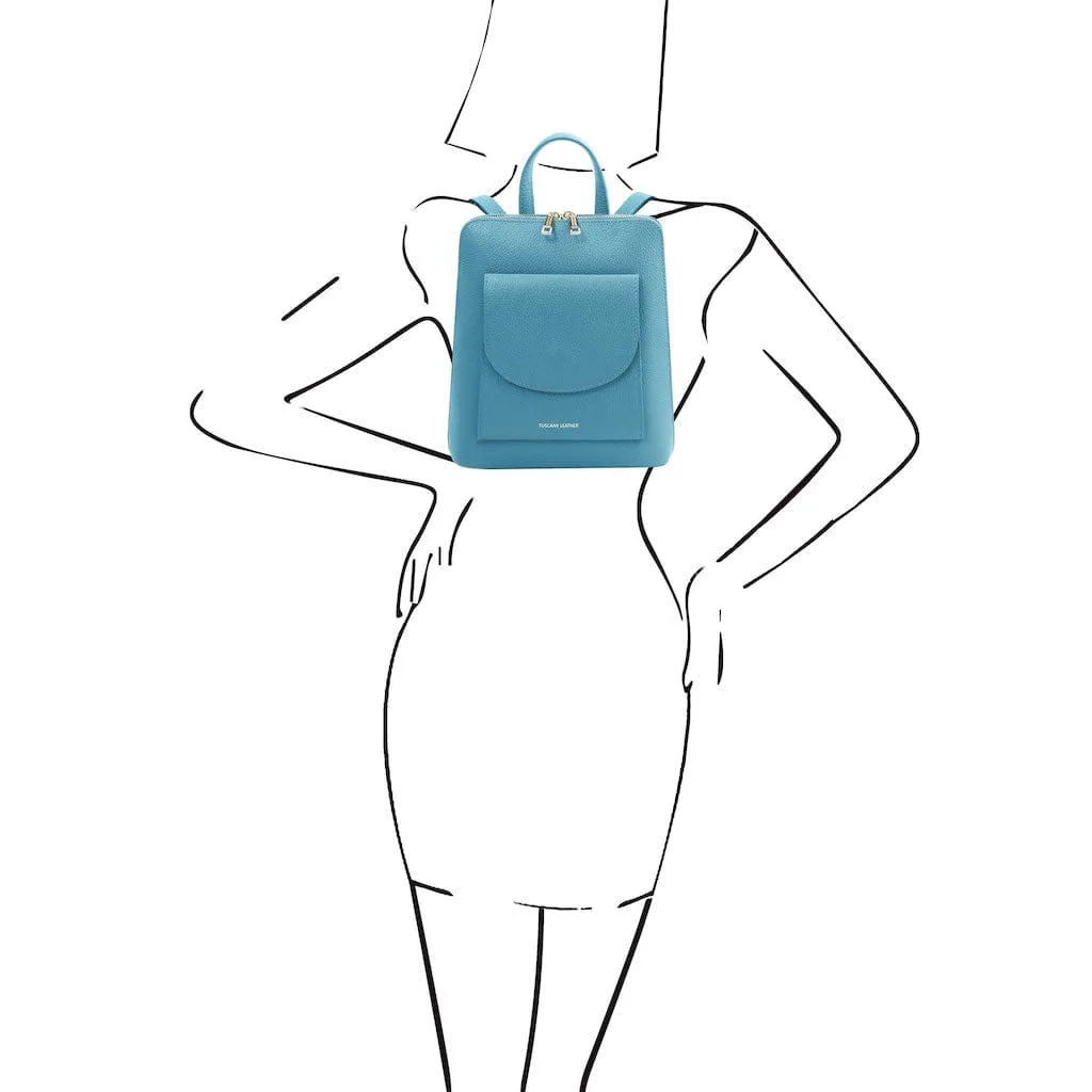 TL Bag - Small Convertible Leather Backpack For Women | TL142092