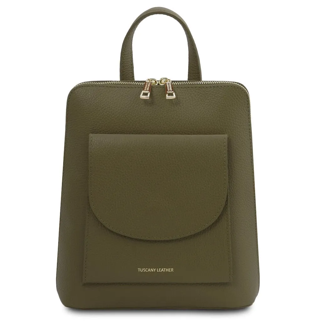 TL Bag - Small Convertible Leather Backpack For Women | TL142092