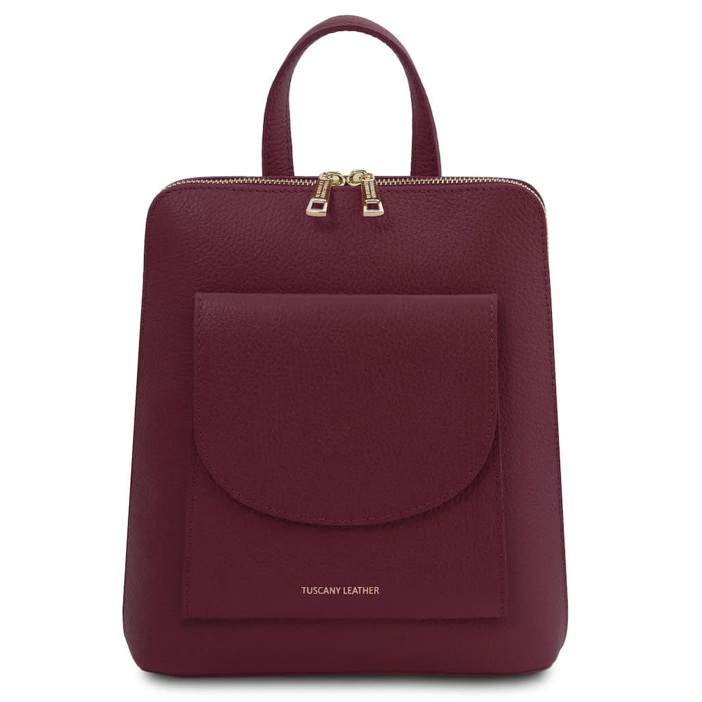 TL Bag - Small Convertible Leather Backpack For Women | TL142092